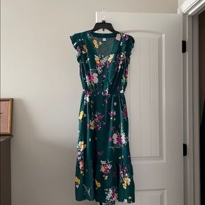 Flowery midi dress